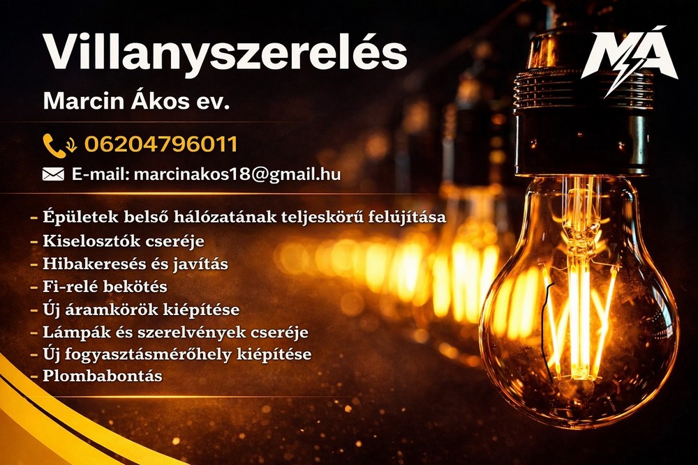 Marcin Ákos Villanyszerelés